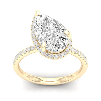3.40 CTW Hidden Halo Lab Grown Diamond Engagement Ring