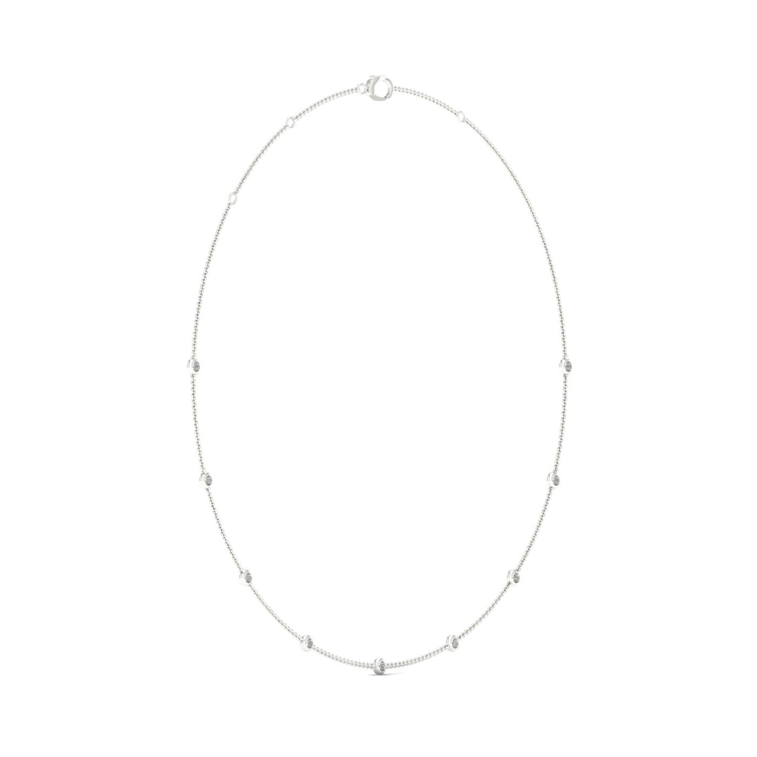 0.70CTW Nine Stone Lab Grown Diamond Chain Necklace