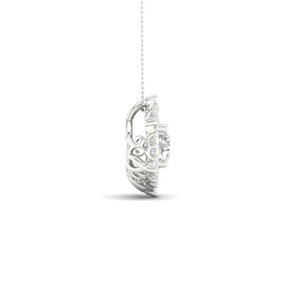 0.70 CTW Lab Grown Diamond Halo Pendant