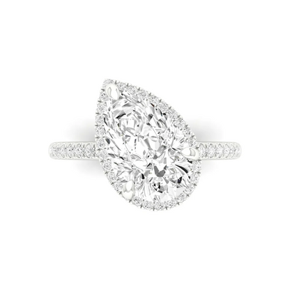 3.40 CTW Hidden Halo Lab Grown Diamond Engagement Ring