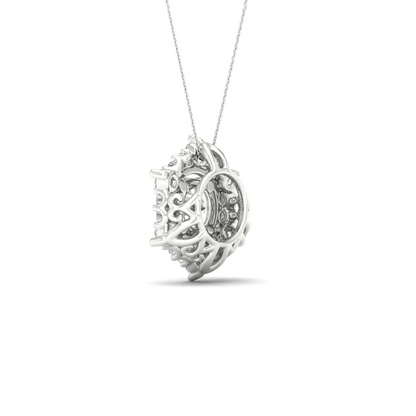 0.70 CTW Lab Grown Diamond Halo Pendant