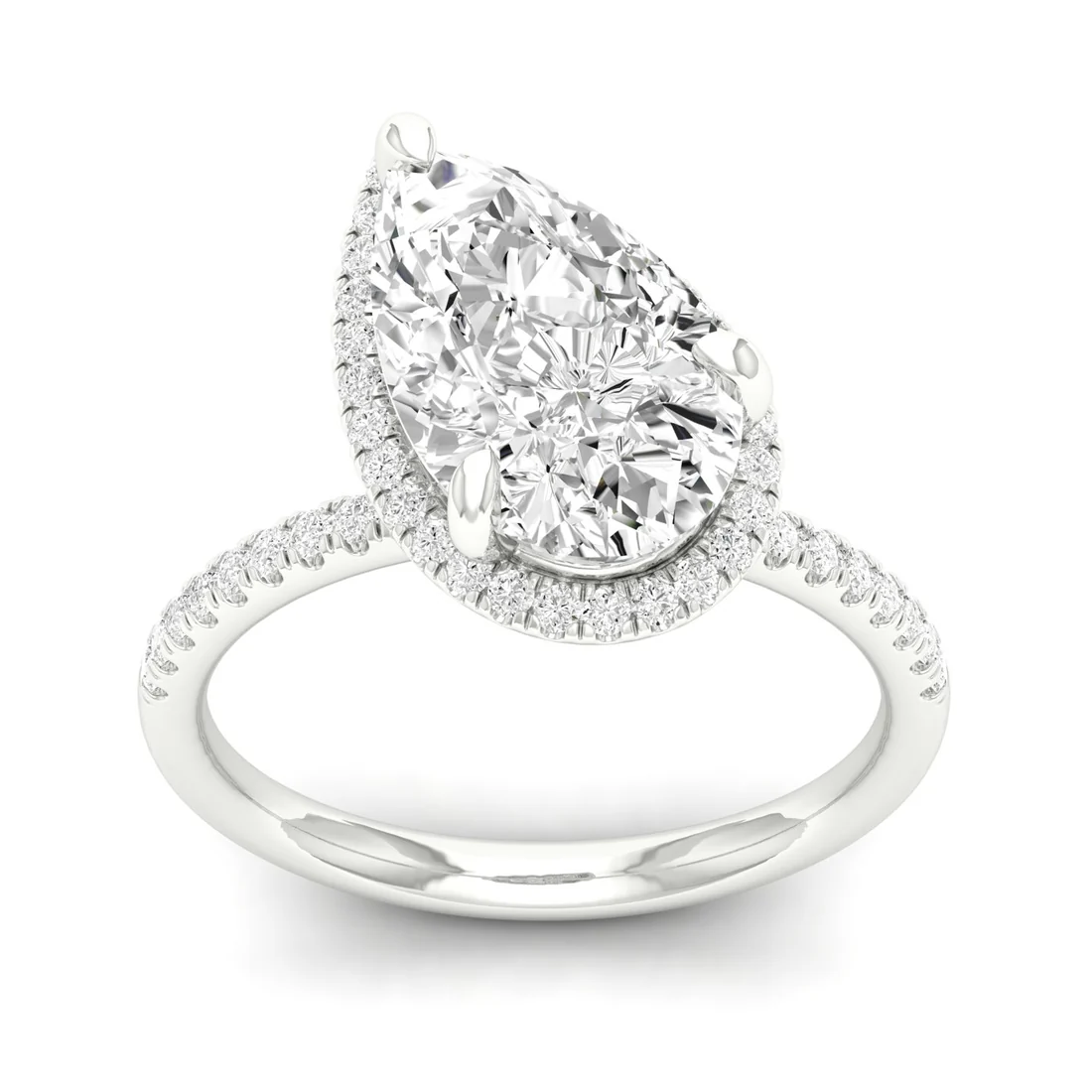 3.40 CTW Hidden Halo Lab Grown Diamond Engagement Ring