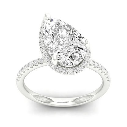 3.40 CTW Hidden Halo Lab Grown Diamond Engagement Ring