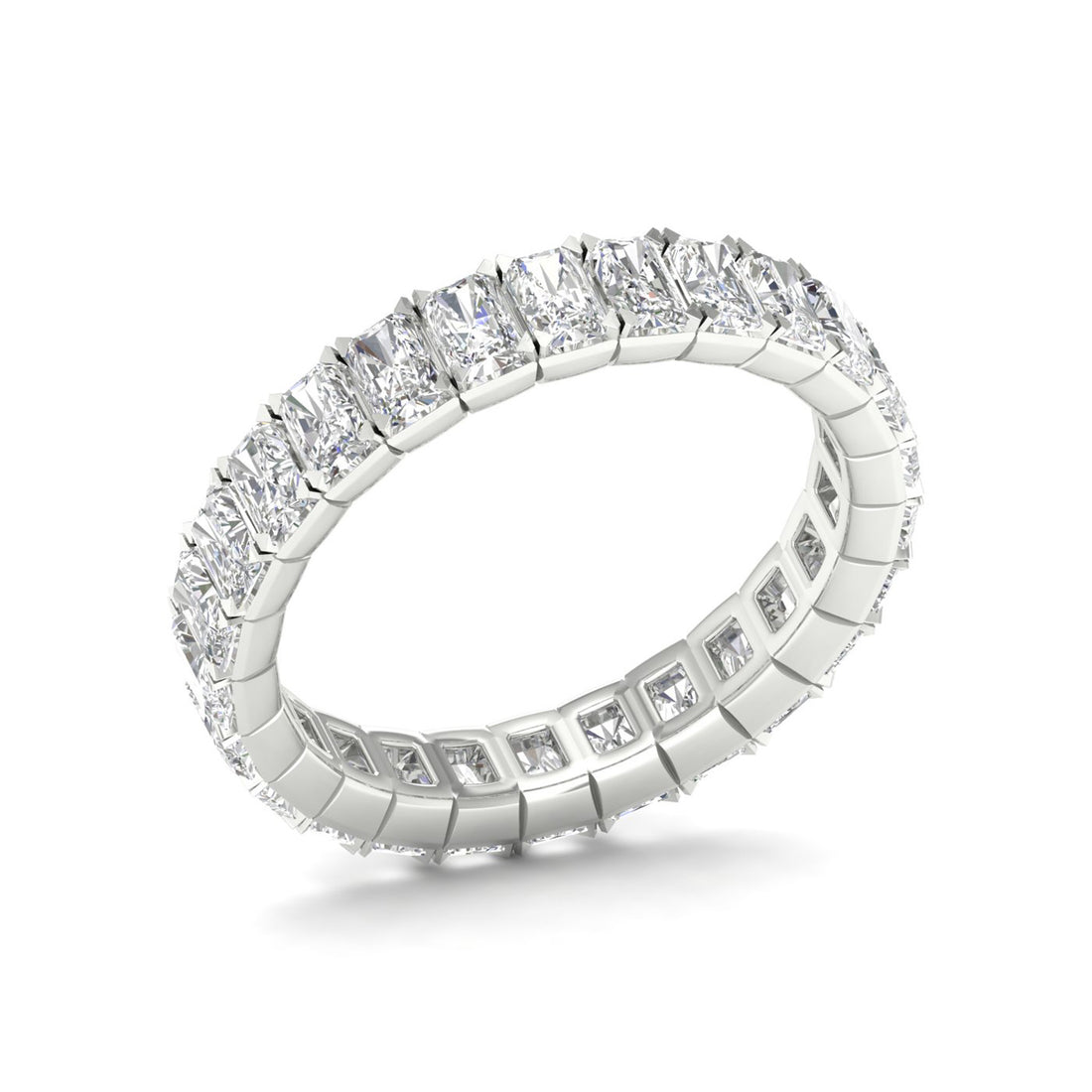 3 CTW Emerald Diamond Eternity Lab Grown Diamond Wedding Band