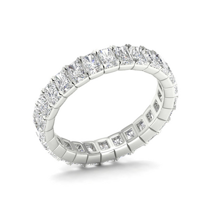 3 CTW Emerald Diamond Eternity Lab Grown Diamond Wedding Band