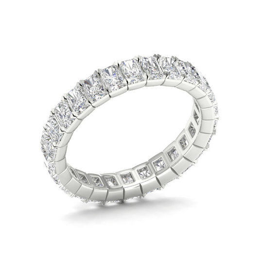 3 CTW Emerald Diamond Eternity Lab Grown Diamond Wedding Band