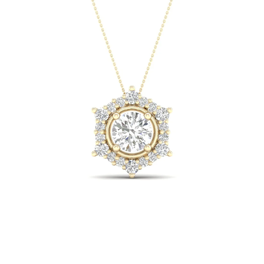 0.70 CTW Lab Grown Diamond Halo Pendant