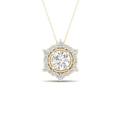 0.70 CTW Lab Grown Diamond Halo Pendant
