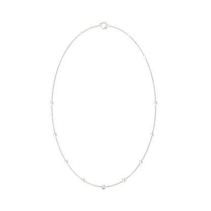 0.70CTW Nine Stone Lab Grown Diamond Chain Necklace