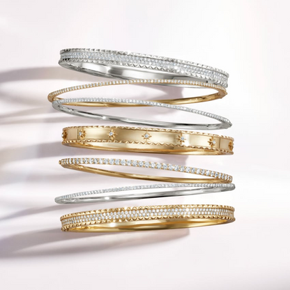 Whisper 6.5 inch 3/8 CTW Lab Grown Diamond Bangle Bracelet