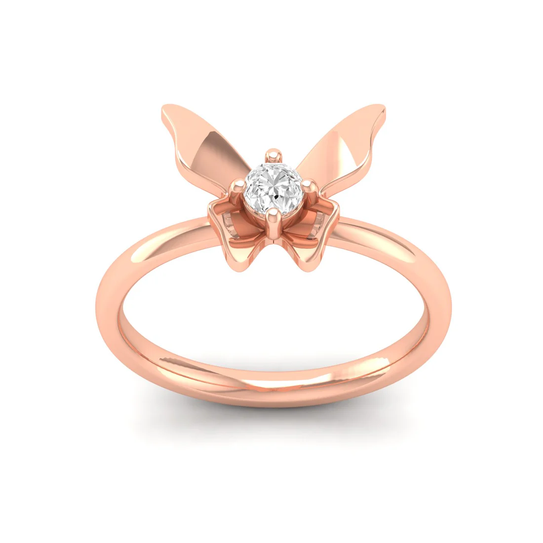 0.16Ctw Lab Grown Diamond Butterfly Ring