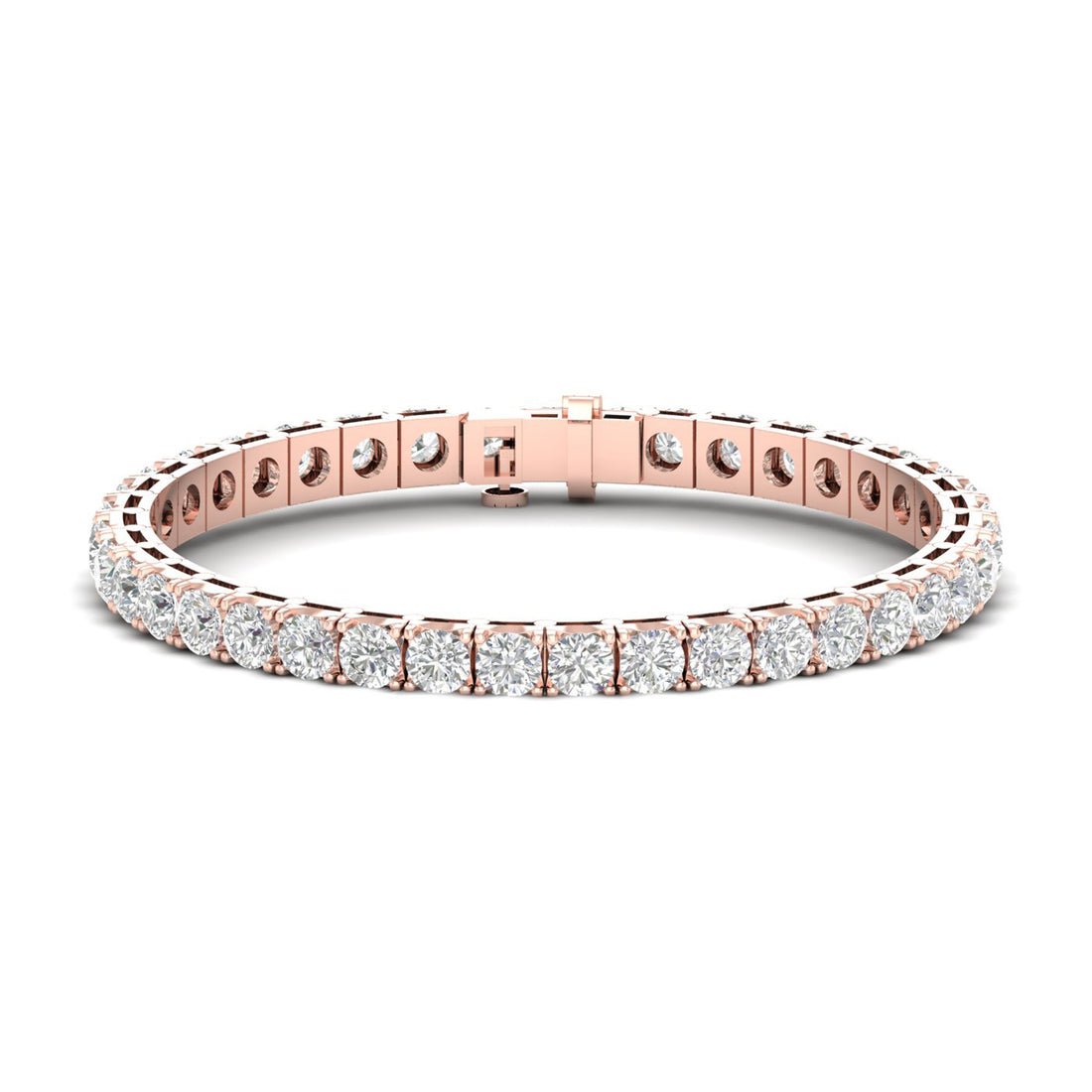 15.00CTW Four Prong Round Lab Grown Diamond Classic Tennis Bracelet
