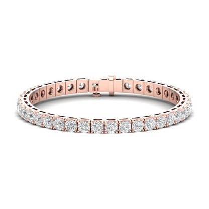 15.00CTW Four Prong Round Lab Grown Diamond Classic Tennis Bracelet