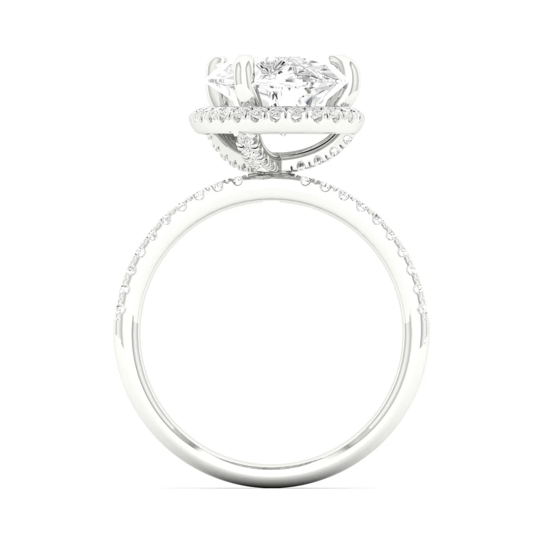 3.40 CTW Hidden Halo Lab Grown Diamond Engagement Ring