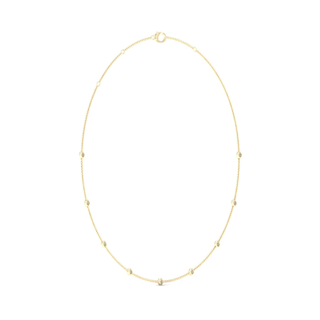 0.70CTW Nine Stone Lab Grown Diamond Chain Necklace