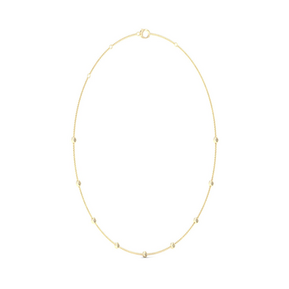 0.70CTW Nine Stone Lab Grown Diamond Chain Necklace