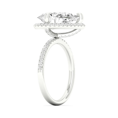 3.40 CTW Hidden Halo Lab Grown Diamond Engagement Ring