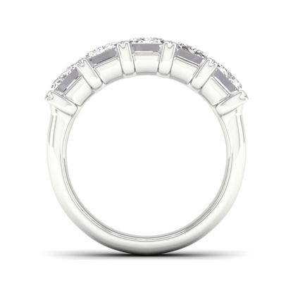 4 CTW Five Stone Emerald Lab Grown Diamond Anniversary Band