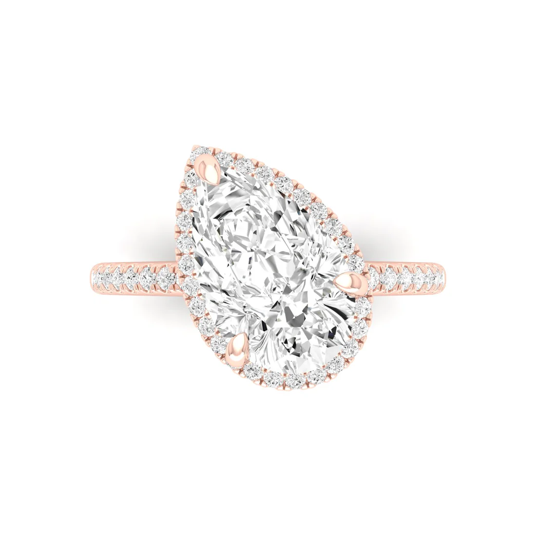 3.40 CTW Hidden Halo Lab Grown Diamond Engagement Ring