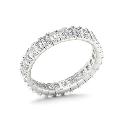 2 CTW Emerald Eternity Lab Grown Diamond Wedding Band