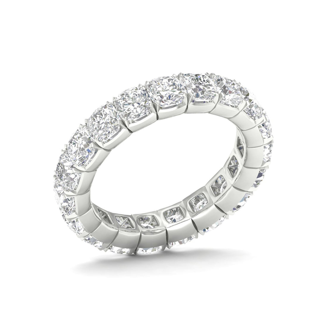 5 CTW Cushion Diamond Eternity Lab Grown Diamond Wedding Band