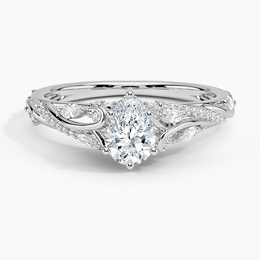 1/2 CT Pear Cut Rose Gold Lab-Grown Diamond Engagement Ring