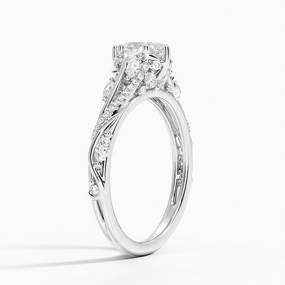 1/2 CT Pear Cut Rose Gold Lab-Grown Diamond Engagement Ring