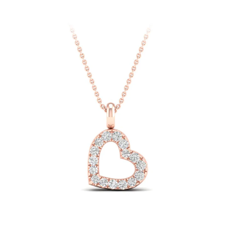 0.07 CTW Lab Grown Diamond Heart Pendant