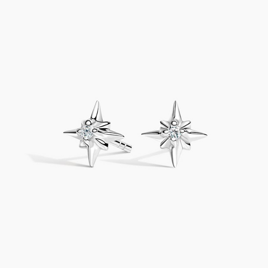 Star Shape Lab Grown Diamond Stud Earrings