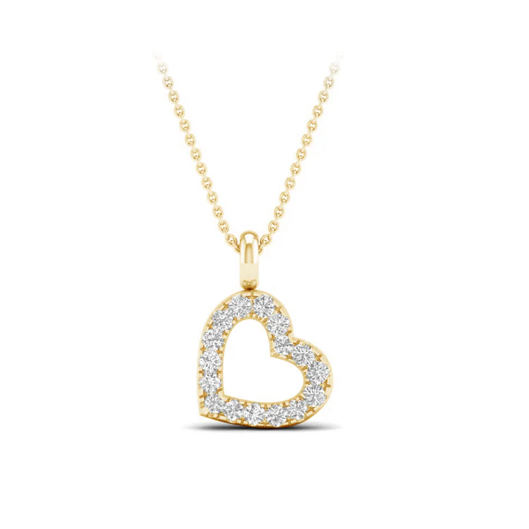 0.07 CTW Lab Grown Diamond Heart Pendant