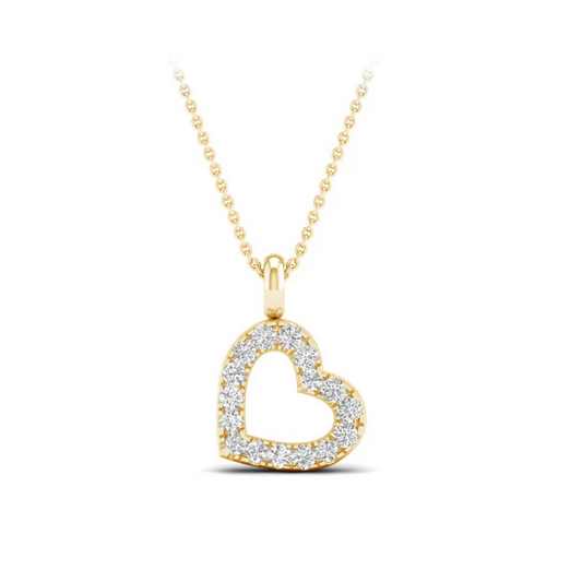0.07 CTW Lab Grown Diamond Heart Pendant