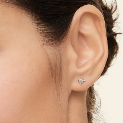 Star Shape Lab Grown Diamond Stud Earrings