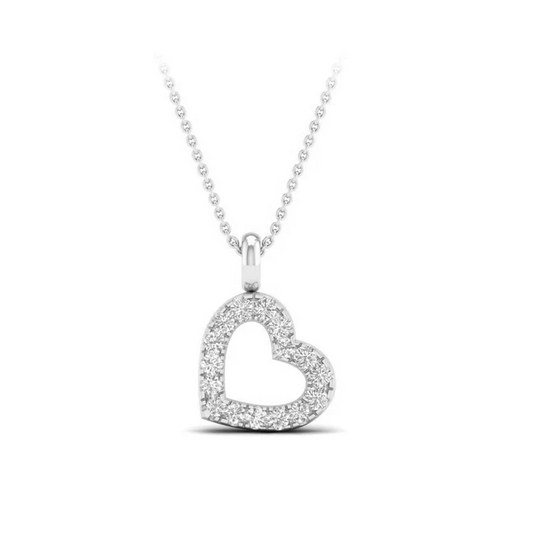 0.07 CTW Lab Grown Diamond Heart Pendant
