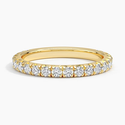 0.59 CTW Lab Grown Diamond 3/4 Eternity Wedding Band