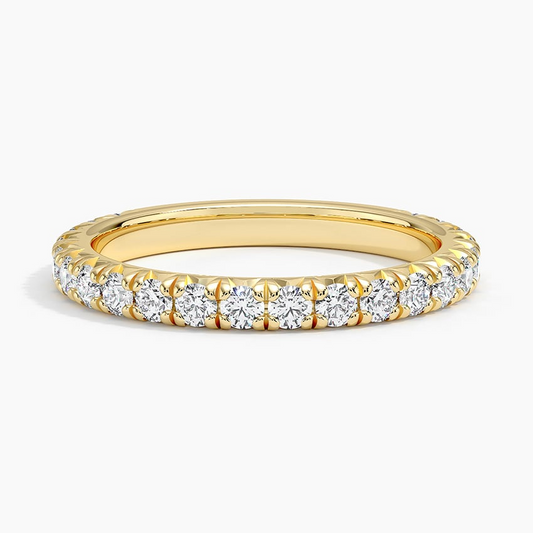 0.59 CTW Lab Grown Diamond 3/4 Eternity Wedding Band