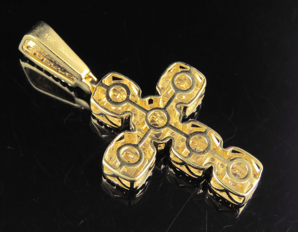 1.50 CTW Lab Grown Diamond Square Cluster Cross Pendant