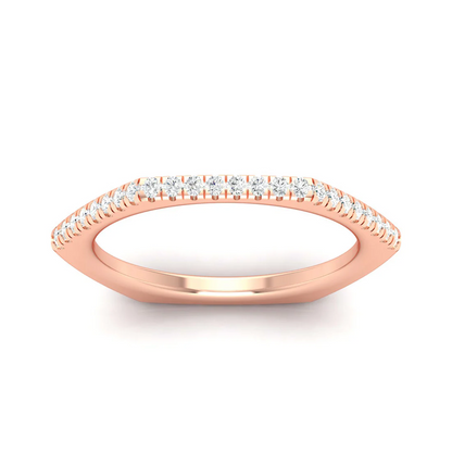 0.200Ctw Lab Grown Diamond Pentagon Wedding Band