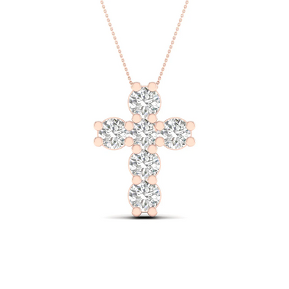 1 CTW Lab Grown Diamond Cross Pendant