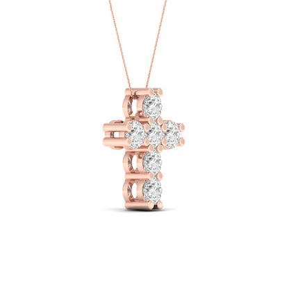 1 CTW Lab Grown Diamond Cross Pendant