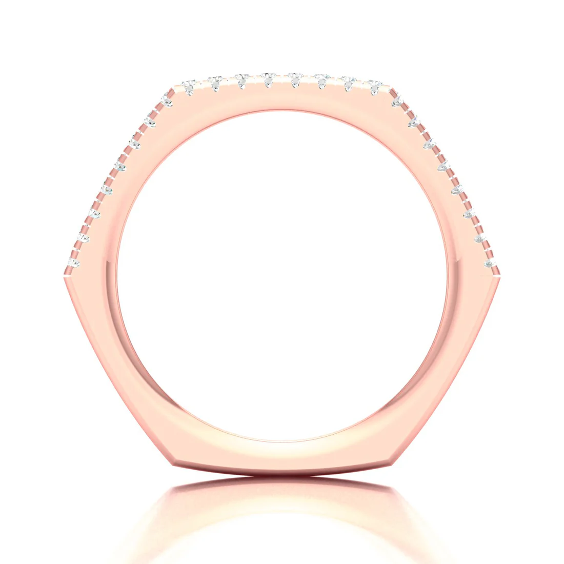 0.200Ctw Lab Grown Diamond Pentagon Wedding Band