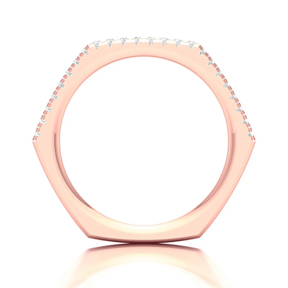 0.200Ctw Lab Grown Diamond Pentagon Wedding Band