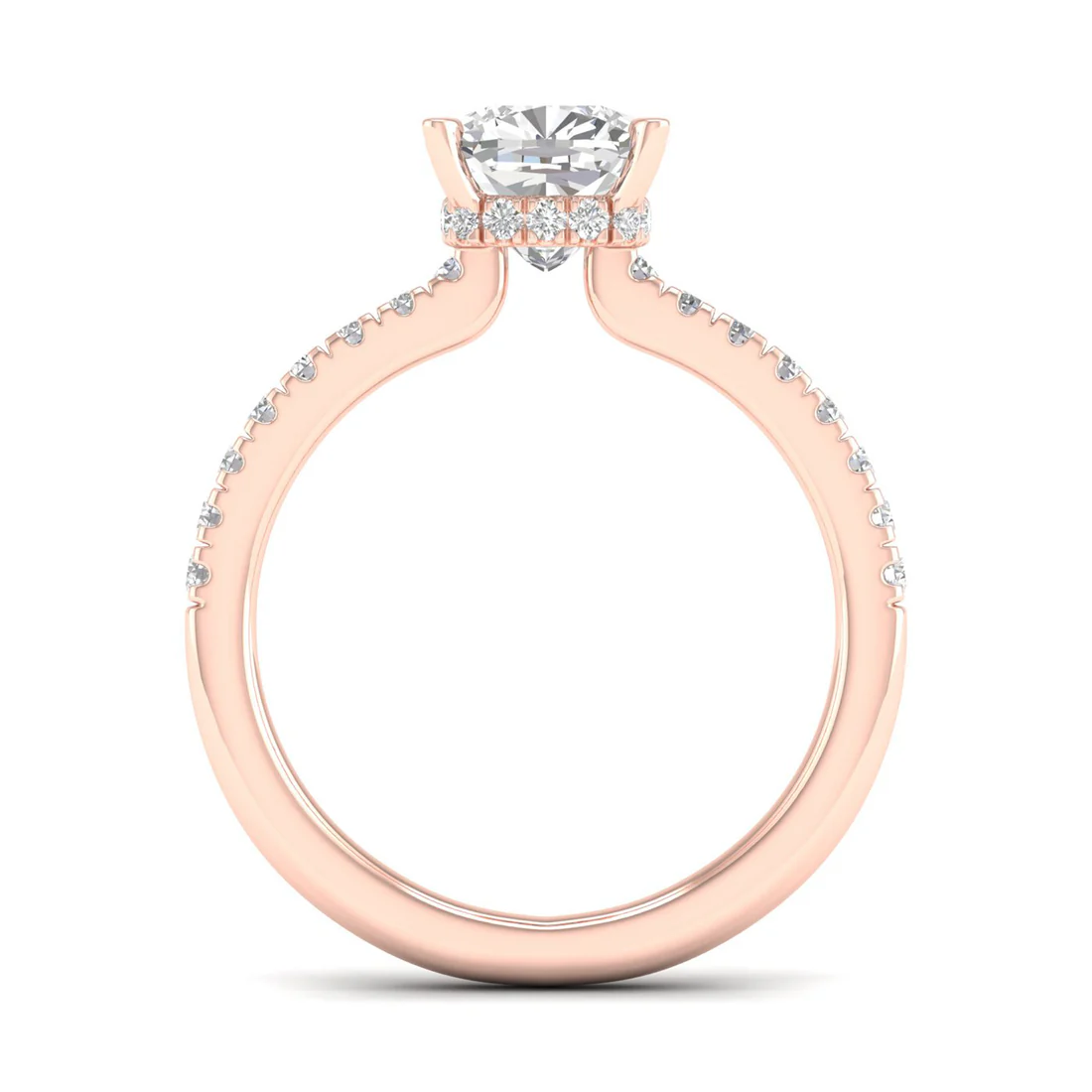 1.25 CTW Cushion Lab Grown Diamond Halo Ring