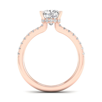 1.25 CTW Cushion Lab Grown Diamond Halo Ring