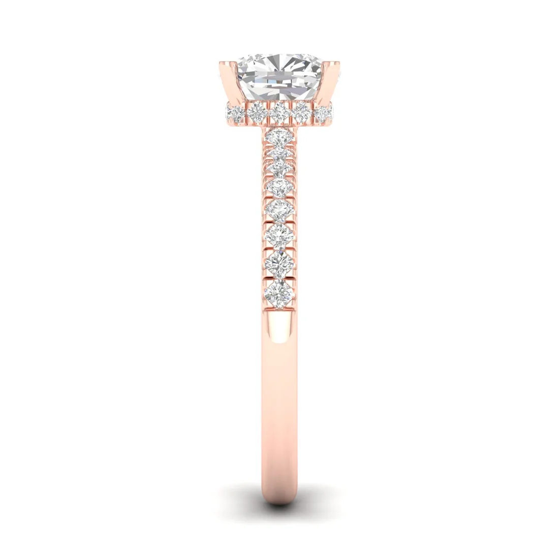 1.25 CTW Cushion Lab Grown Diamond Halo Ring