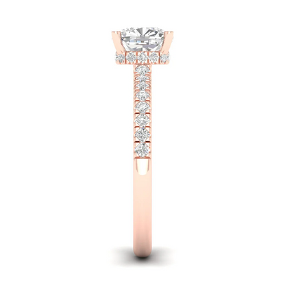 1.25 CTW Cushion Lab Grown Diamond Halo Ring