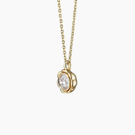 1/2 CTW Lab Grown Diamond Flower Pendant