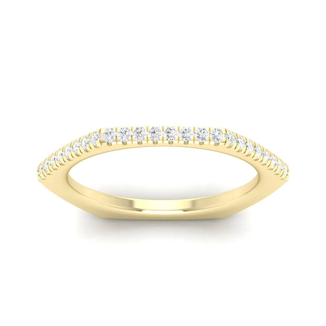 0.200Ctw Lab Grown Diamond Pentagon Wedding Band