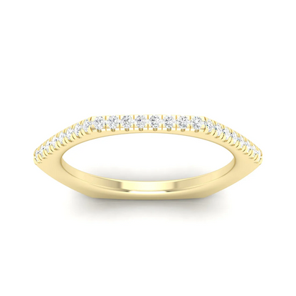 0.200Ctw Lab Grown Diamond Pentagon Wedding Band