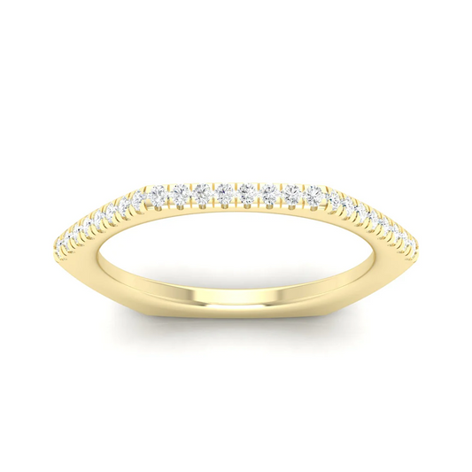 0.200Ctw Lab Grown Diamond Pentagon Wedding Band