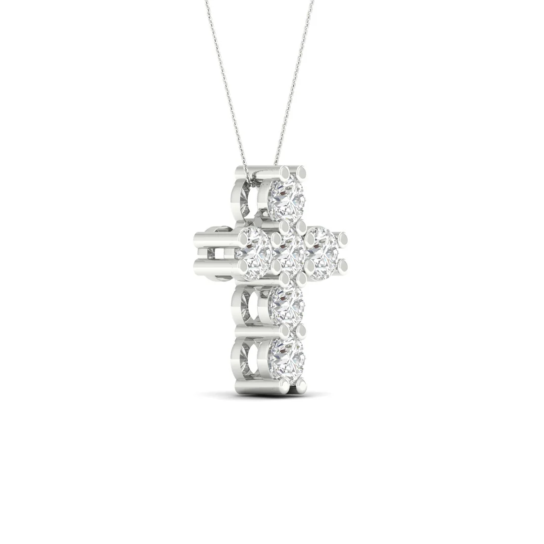 1 CTW Lab Grown Diamond Cross Pendant